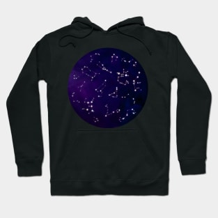 Constellations on a starry night Hoodie